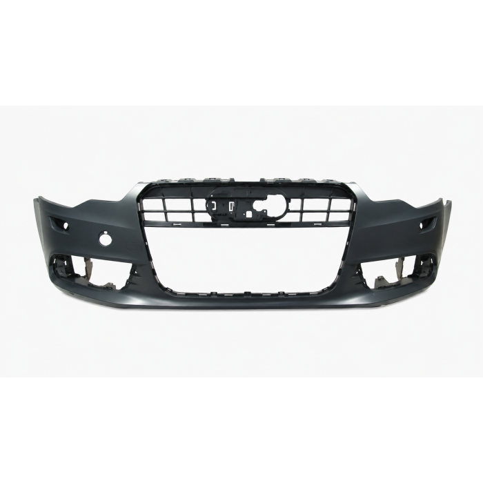 Voorbumper met koplampsproeiergaten in primer voor Audi A6 C7 2011-2014