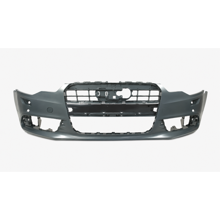 Voorbumper met PDC en koplampsproeiergaten in primer voor Audi A6 C7 2011-2014