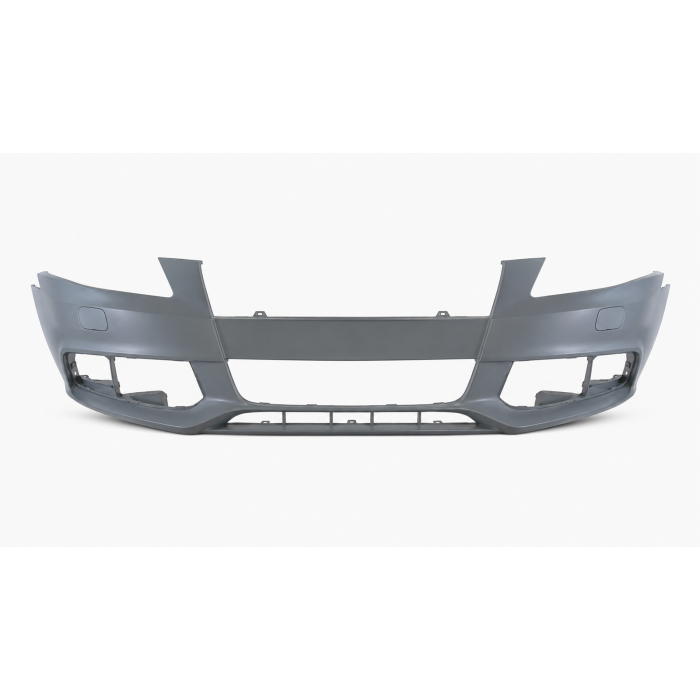 Voorbumper met mistlampgaten en koplampsproeiergaten in primer voor Audi A4 B8 2007-2011