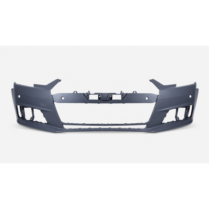 Voorbumper met 2 PDC-gaten en mistlampgat in primer voor Audi A4 B9 2015-2018