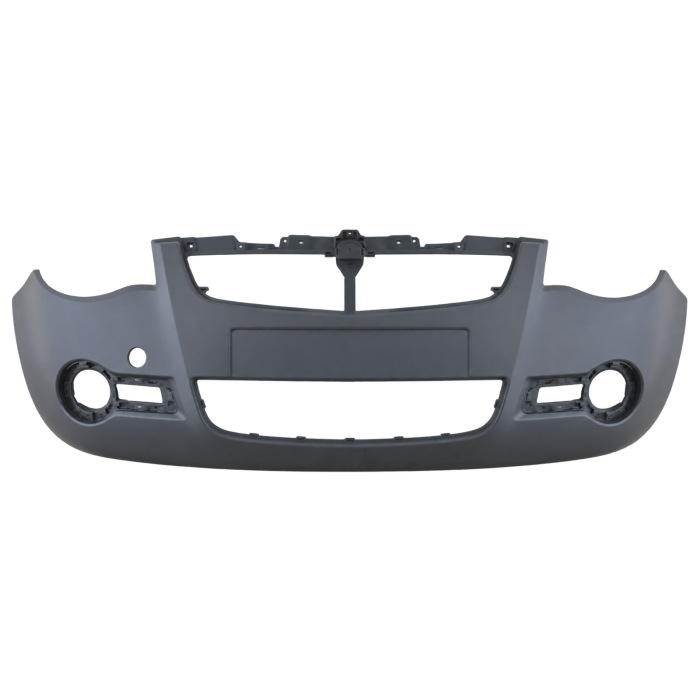 Voorbumper met mistlampgaten in primer voor Opel Agila 2007-2015
