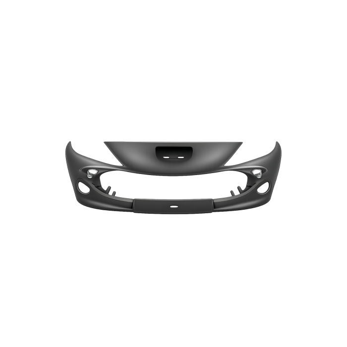 Voorbumper met mistlampgaten in primer voor Peugeot 206+ 2009