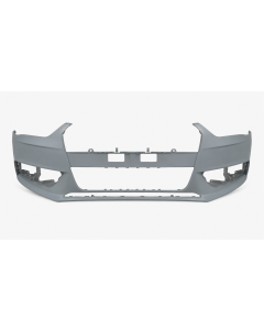 Voorbumper met mistlampgaten in primer voor Audi A4 B8 2011-2015