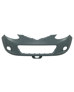 Voorbumper met mistlampgaten in primer voor Mazda 2 2007-2011