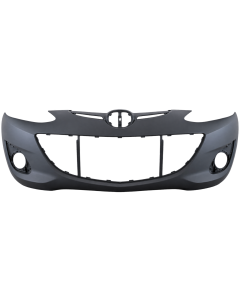 Voorbumper met mistlampgaten in primer voor Mazda 2 2011-2015