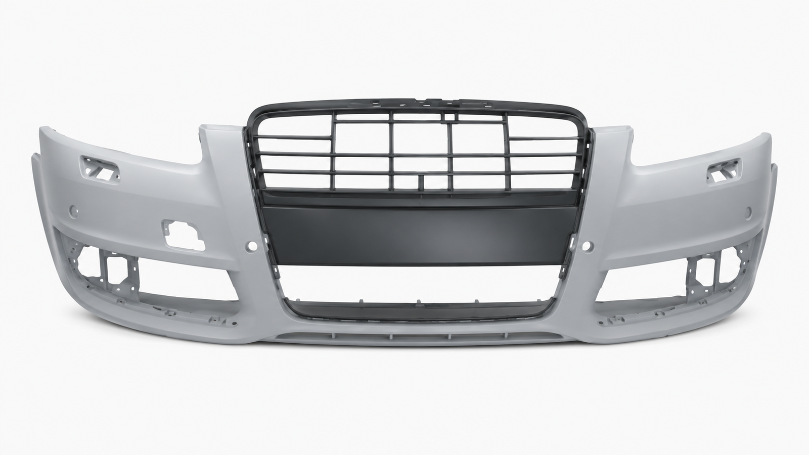 Voorbumper met PDC en koplampsproeiergaten in primer voor Audi A6 C6 2008-2011