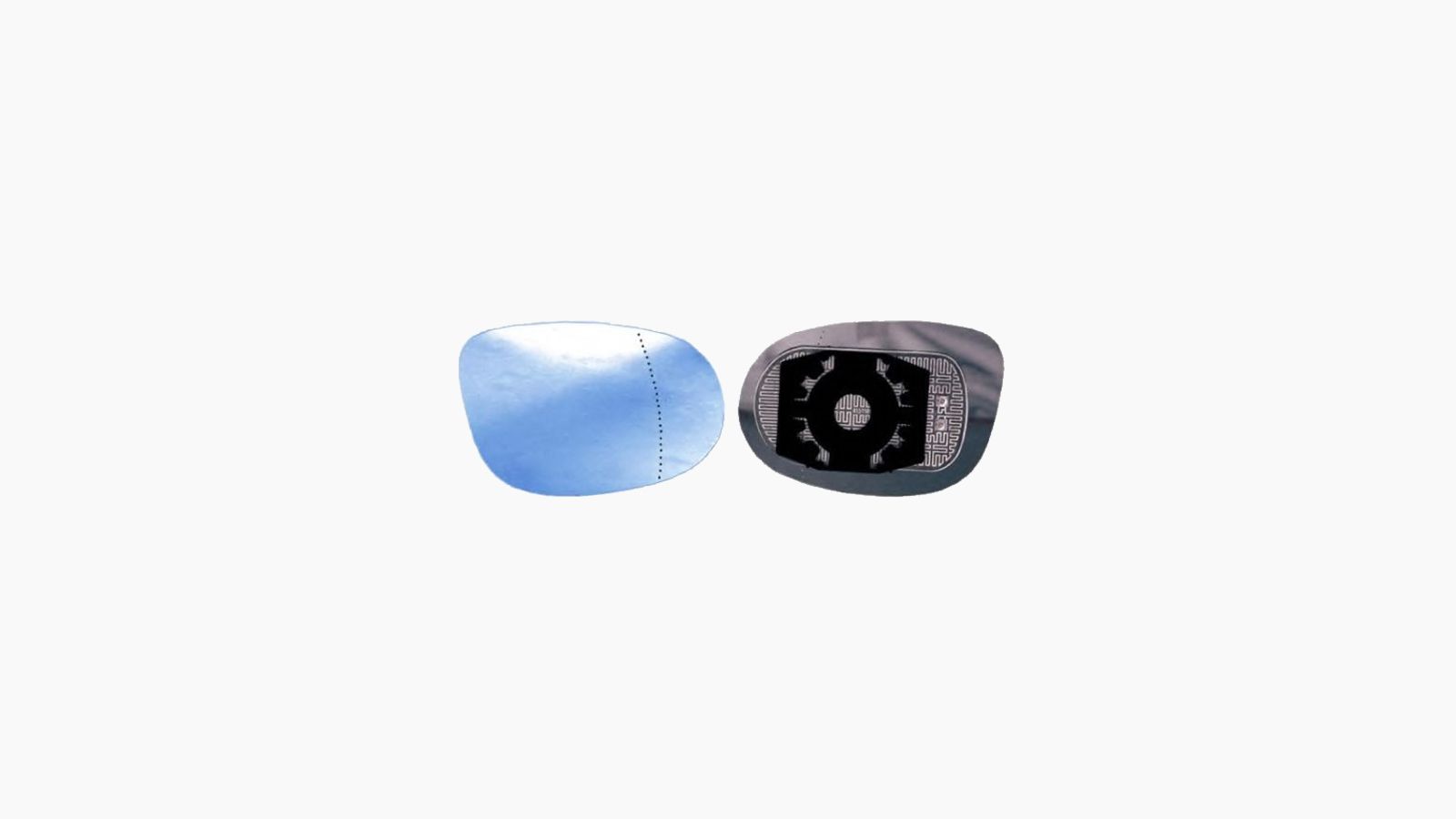 Spiegelglas Blauw Verwarmbaar Met Montageplaat Asfer