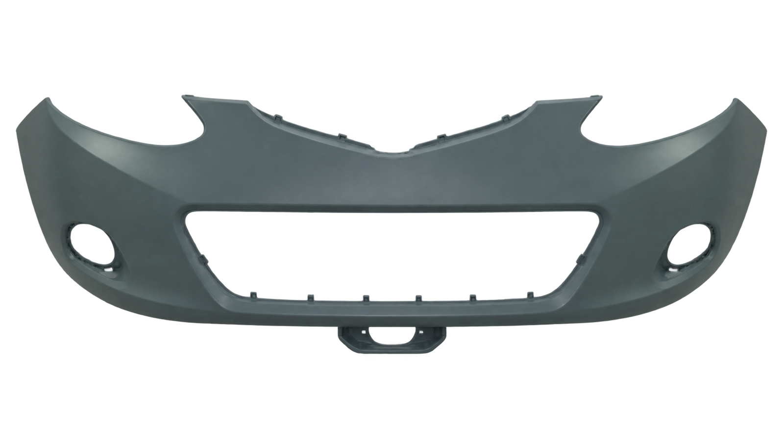 Voorbumper met mistlampgaten in primer voor Mazda 2 2007-2011