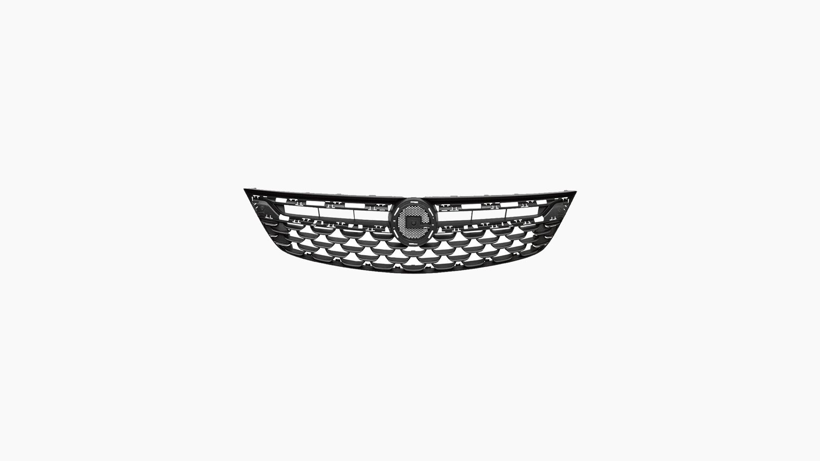 Grille Zwart (Met Gaten Voor Chromen Lijsten)