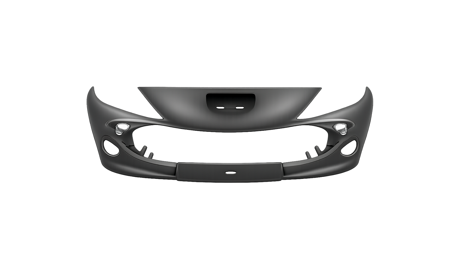 Voorbumper met mistlampgaten in primer voor Peugeot 206+ 2009