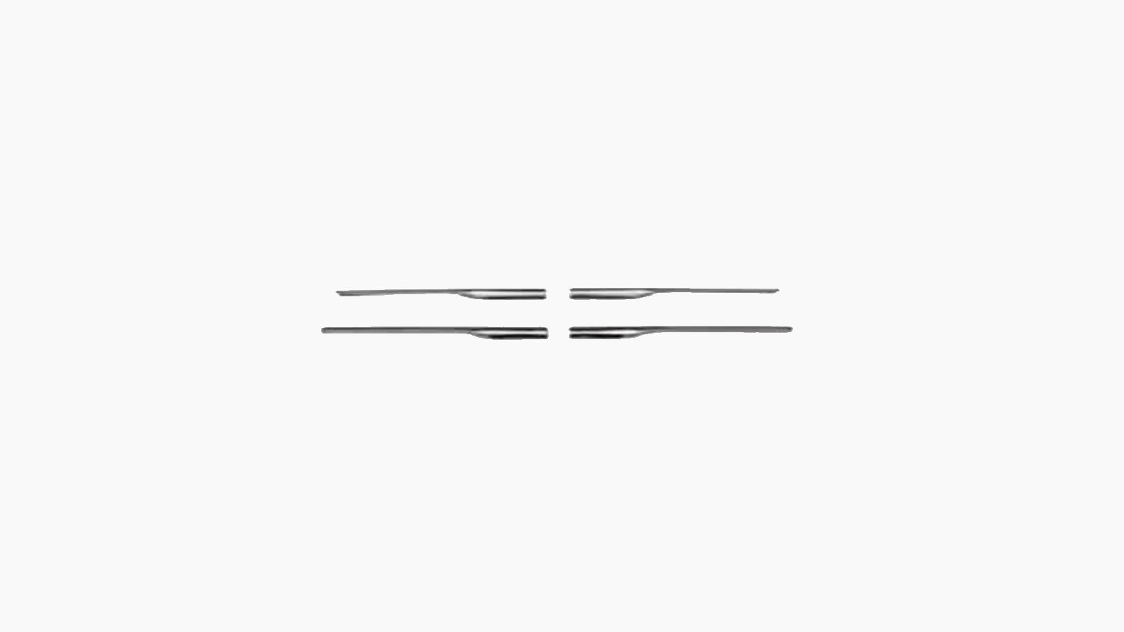 Set Bumpergrillelijsten Chroom (4-Delig)