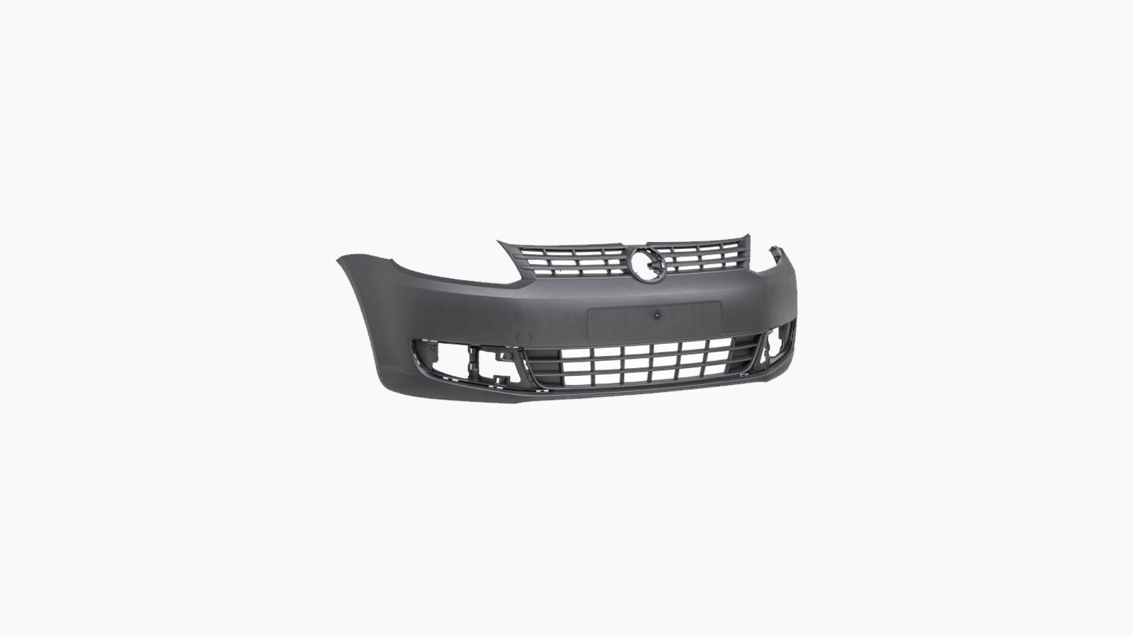 Voorbumper Zwart Generfd Caddy Van / Combi