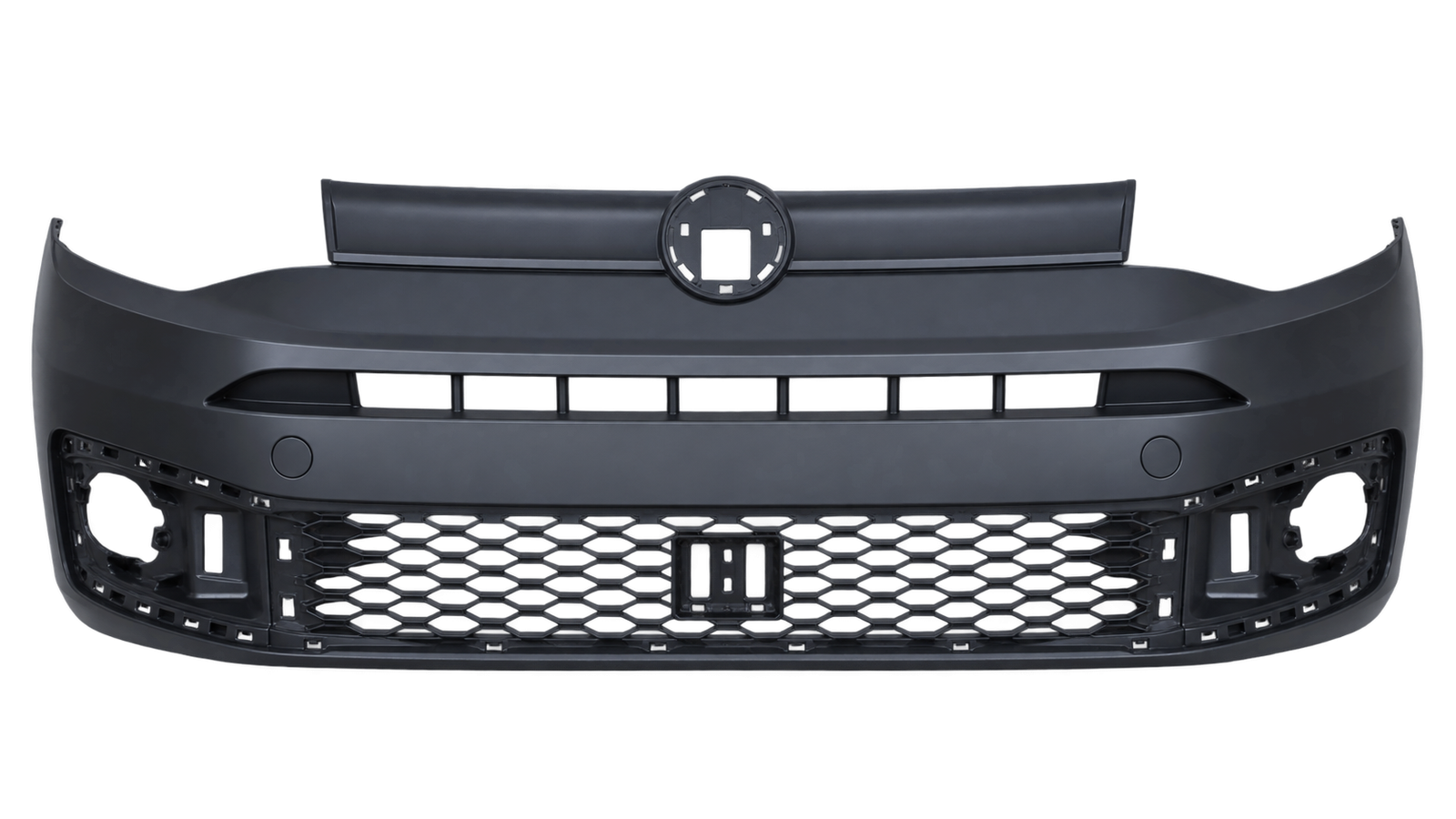 Voorbumper met mistlampgaten zwart voor Volkswagen Caddy 2020