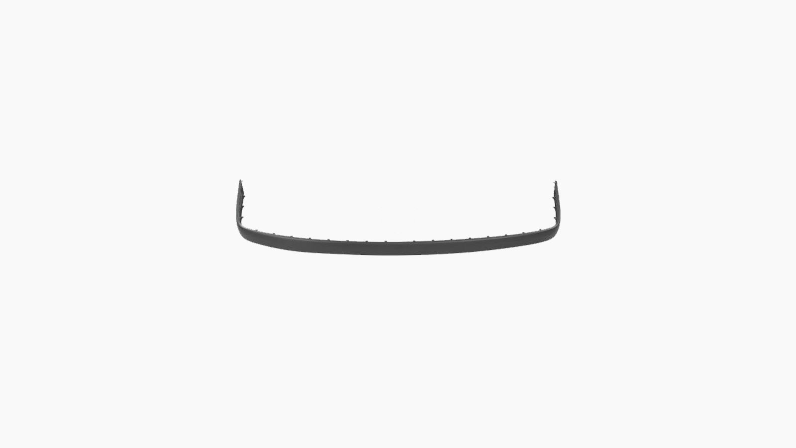 Achterbumper-Strip Zwart Glad