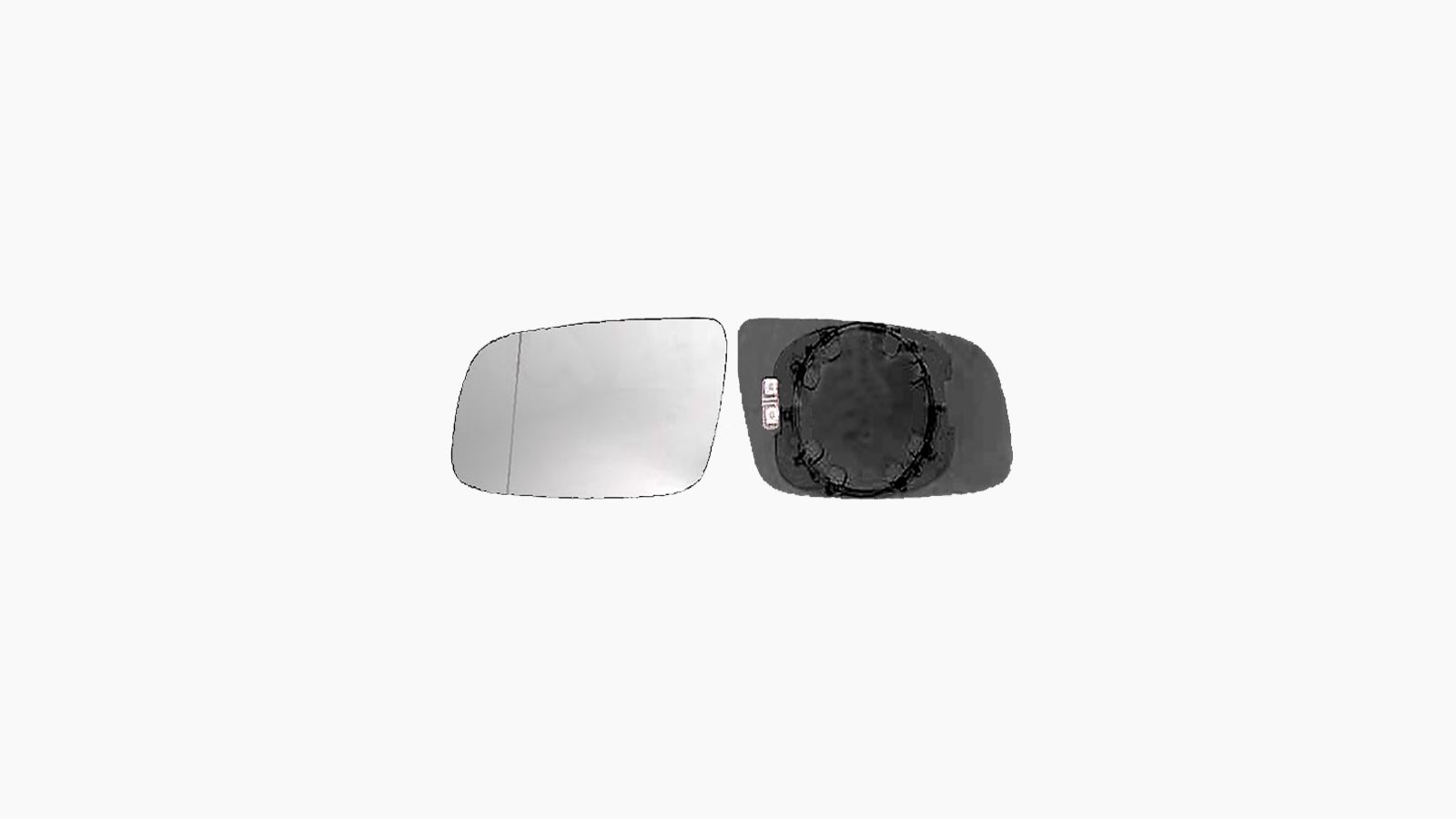 Spiegelglas Asfer.verwarmbaar Met Montageplaat -98 Links