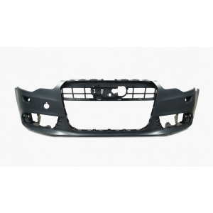 Voorbumper met koplampsproeiergaten in primer voor Audi A6 C7 2011-2014