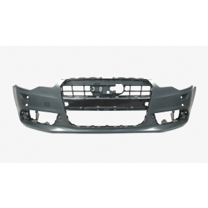 Voorbumper met PDC en koplampsproeiergaten in primer voor Audi A6 C7 2011-2014