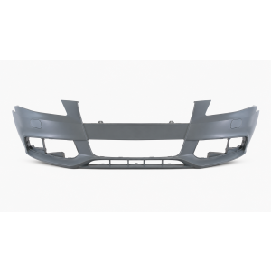 Voorbumper met mistlampgaten en koplampsproeiergaten in primer voor Audi A4 B8 2007-2011