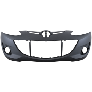 Voorbumper met mistlampgaten in primer voor Mazda 2 2011-2015