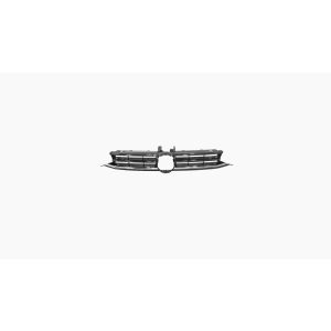 Grille Hoogglans Zwart Met 3 Chromen Lijsten