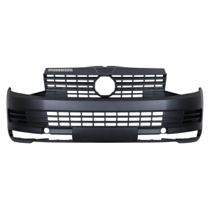 Voorbumper met mistlampgaten zwart voor Volkswagen Transporter 2015-2019