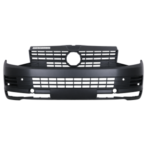 Voorbumper met 2 PDC-gaten en mistlampgaten zwart voor Volkswagen Transporter 2015-2019